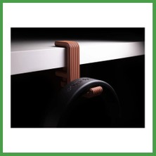 Soi Home 3D Baskı Masa Kenarı Kulaklık Askısı Çizgili Kulaklık Tutucu Sıkıştırmalı Kulaklık Askısı 10-40 mm - Bakır Soı