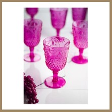 Bezos Akrilik Pembe Tekli Kadeh & Su Meşrubat Kahve Yanı Bardağı 450 ml ( Cam Değildir ) 22