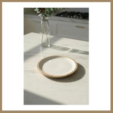 Bezos Mango Agacı Pasta Tabağı & Sunum Tabağı 20 cm Krem 22
