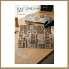 Bezos Vintage Tasarım Servis Sunum Kağıdı & Yağlı Kağıt Seti (35X24 Cm) 22
