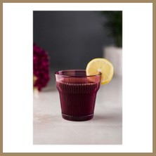 Bezos Akrilik Mürdüm Tekli Kısa Bardak & Su Meşrubat Kahve Yanı Bardağı 300 ml ( Cam Değildir ) 22