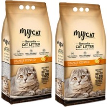 Tr Bentonit Kedi Kumu, Portakal Kokulu, Topaklaşan, Ince Taneli, 10 Lt x 2 Adet