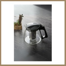 Bezos Süzgeçli Cam Demlik 1100 ml 22