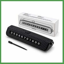 Soi Home Karbon Fiber Görünümlü Plastik Oto& Araç Park Telefon Numaratör ( Rakam Çevirme Çubuklu)( Yapışkanlı Montaj) Soı