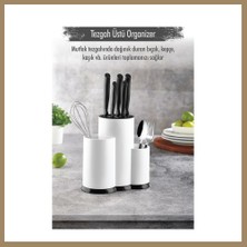 Bezos Tezgah Üstü Beyaz Kaşıklık & Bıçaklık & Kepçelik & Organizer 22