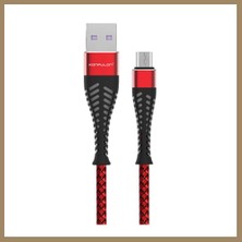 Bezos Konfulon S61 Micro USB Kablo 1.2m 2.1A - Kırmızı 22