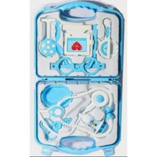 Oyuncak Sahili Çantalı Doktor Set Doktorculuk Oyunu Meslek Oyunu 10 Pieces Oyuncak Steteskop Gözlük Şırınga Makas