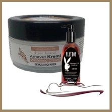 Bezos Playboy Three Brand Whitening Cream 4 Adet Arnavut Kremi 50 ml Kremi ile 120ML Masaj Yağı 22