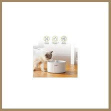 Bezos Seramik Otomatik Kedi Köpek Su Şelalesi Su Pınarı Beyaz 2 Lt 22