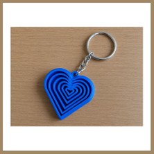 Bezos 3D Baskı Kalp Fidget Anahtarlık - Hareketli Stres Oyuncağı ve Çanta Süsü-Mavi 22
