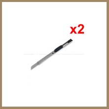 Bezos Metal Dar Maket Bıçağı Ince Falçata 9mm 2 Adet 22