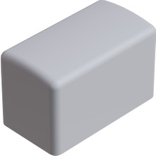 CATEKSSS 20X40 mm Dış Profil Pabucu Beyaz - 38’li Paket