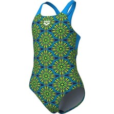 Floral Swimsuit Swim Pro Back Çocuk Yeşil Yüzücü Mayo 011788670