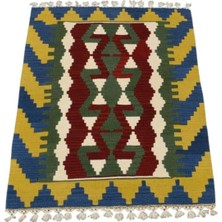 Zehra Abla Halı Yeni El Dokuma Eşsiz Güzellikte Pınarbaşı Kayseri Yün Kilim 5492 Renkli-80 x