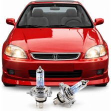 Fardoktoru HONDA CIVIC İES HALOJEN SARI KISA VE UZUN FAR YEDEK AMPULÜ H4 XTREME VISION %150 XV 2 ADET