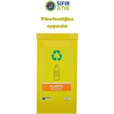 Temel Geri Dönüşüm Kutusu  Sıfır Artık Kutusu Sarı Plastik