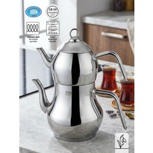 Fms Ayder Mega Boy Çaydanlık | 18/10 Paslanmaz Çelik | Indüksiyon Taban | 2 L + 4 L |