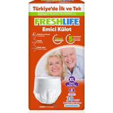 Freshlife Külotlu Hasta Bezi Yetişkin Emici Külotlu Bez Xl (Extra Büyük Boy) 120 Adet 4 Paket