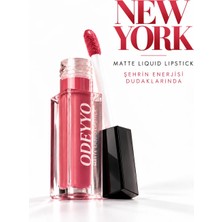 Odeyyo Mat Likit Ruj – New York Rengi, Flawless Matlık, Kalıcı Etki, Bulaşmayan Formül, Modern Mat Bitiş Pembe, Matte Liquid Lipstick