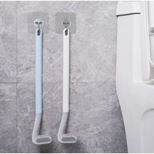 Cmt Ergonomik Tasarımlı Silikon Tuvalet Fırçası Beyaz/Mavi Renk ile Derin Temizlik Sağlar