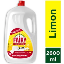 Fairy Süper Ekonomik Paket Sıvı Bulaşık Deterjanı 2600 ml Limon Kokulu 