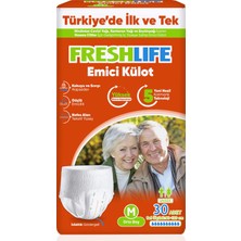 Freshlife Külotlu Hasta Bezi Yetişkin Emici Külotlu Bez M (Medium) 120 Adet 4 Paket
