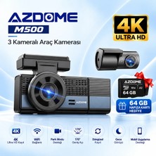 Azdome M500 4K 3 Kameralı Araç Içi Kamera