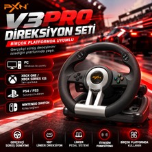 Pxn V3 Pro Titreşimli Direksiyon Denetleyici PS4 İçin USB Bağlantılı Ergonomik Oyun Aleti