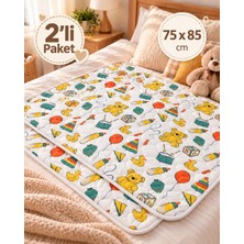 Abso (2 Li Paket) Desenli, Yıkanabilir ve Sıvı Geçirmez Çocuk Tuvalet Eğitim Pedi (75X85 Cm)