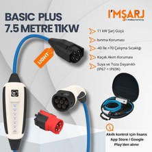 Nrgkick 11KW 16A Taşınabilir Şarj Istasyonu (Basic Plus Light Set 7.5m Çantalı Monofaze Trifaze Ac Mobil Wallbox Opsiyonel Wifi+Bluetooth)