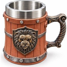 Royaleks Aslan Temalı 3D Kabartmalı Paslanmaz Çelik Kupa Bardak ALK6542