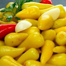İdea Pazar Ata Tohumları Geleneksel Sarı Tombul Turşuluk Sofralık Biberiye Tohumu(20 Tohum)