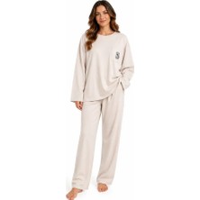 Zeyland Uzun Kol Oversize Kadın Pijama Takım 136