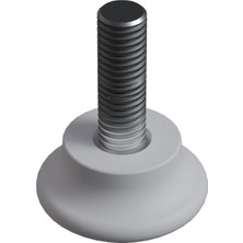 CATEKSSS M8X25 Düz Bingo Ayak, Pingo Ayak Çap:30 mm Beyaz - 20’li Paket