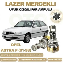OtoÇizgi Opel Astra F 1991 - 1998 Mercek LED Ufuk Çizgili Far Ampulü LED Şimşek Etkili