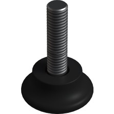 CATEKSSS M8X30 Düz Bingo Ayak, Pingo Ayak Çap:30 mm Siyah - 26’lı Paket