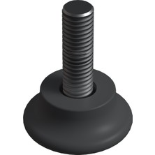 CATEKSSS M8X25 Düz Bingo Ayak, Pingo Ayak Çap:30 mm Gri - 26’lı Paket