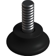 CATEKSSS M8X20 Düz Bingo Ayak, Pingo Ayak Çap:30 mm Siyah - 16’lı Paket