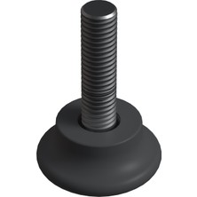 CATEKSSS M8X30 Düz Bingo Ayak, Pingo Ayak Çap:30 mm Gri - 20’li Paket