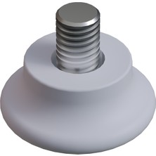 CATEKSSS M8X15 Düz Bingo Ayak, Pingo Ayak Çap:30 mm Beyaz - 28’li Paket