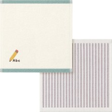 Casadora Baby Scribble %100 Organik Pamuk 2'li El Havlusu 30 x 30 cm