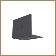 Bezos Macbook Air 13.3 Macbook Buzlu Kapak - Füme 22