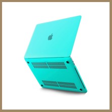 Bezos Macbook Pro 13 2021 Macbook Buzlu Kapak - Yeşil 22