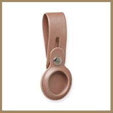 Bezos Airtag Askılı Deri Kılıf - Rose Gold 22