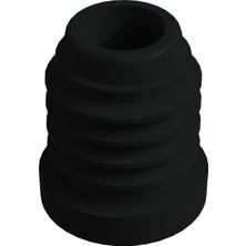 CATEKSSS 25 mm Kademeli Plastik Rotil Gövdesi M10 Siyah - 18’li Paket