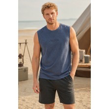  Sportif %100 Pamuk Şortlu Erkek Pijama Takımı