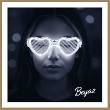Bezos Beyaz LED Işıklı Kalp Gözlük ? 3 Modlu Parti & Glow Gözlüğü 22