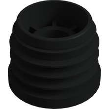 CATEKSSS 42 mm Kademeli Plastik Rotil Gövdesi M10 Siyah - 45’li Paket