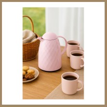 Bezos 1 Lt Akrilik Soft Pembe Çay Termosu 12 Saat Sıcak 24 Saat Soğuk 22