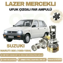 OtoÇizgi Suzuki Maruti 1989 - 1994 Mercek LED Ufuk Çizgili Far Ampulü LED Şimşek Etkili